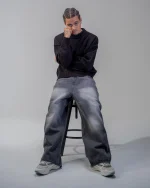 2Revengex Baggy Fit Jeans [Black] (4)