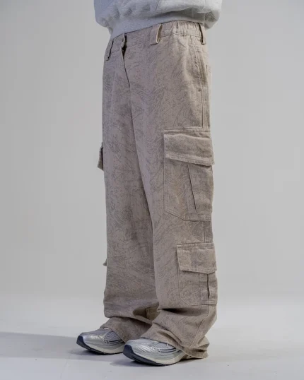 Revengex Baggy Cargo Pants [Beige] (6)