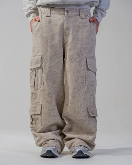 Revengex Baggy Cargo Pants [Beige] (7)