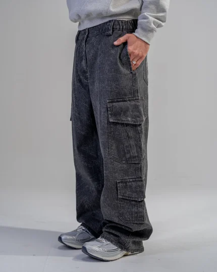 Revengex Baggy Cargo Pants [Black] (6)