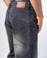 Revengex Baggy Flare Jeans [Black] (1)