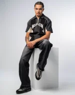 Revengex Baggy Flare Jeans [Black] (4)