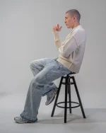 Revengex Baggy Flare Jeans [Blue] (4)