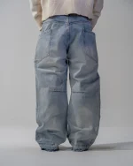 Revengex Baggy Flare Jeans [Blue] (5)