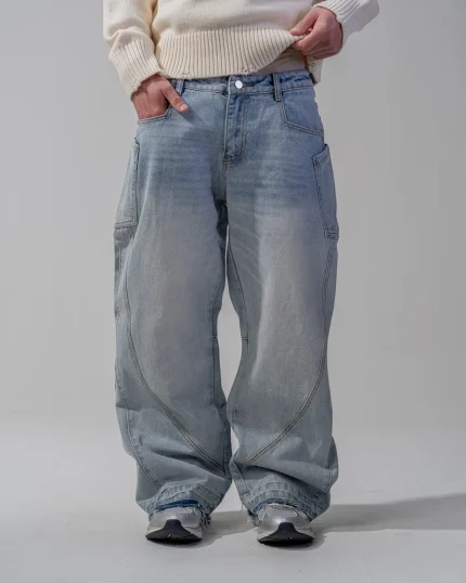 Revengex Baggy Flare Jeans [Blue] (7)