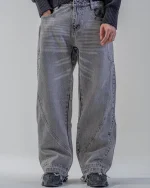 Revengex Baggy Flare Jeans [Grey] (1)