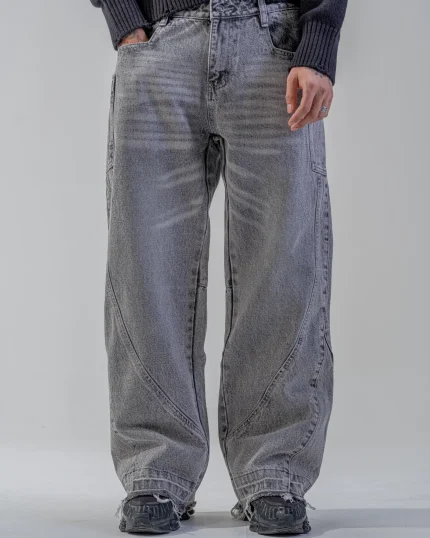 Revengex Baggy Flare Jeans [Grey] (1)
