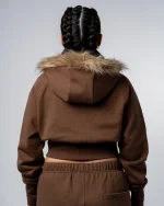Revengex Crop Fur Jacket [Mocha] (4)