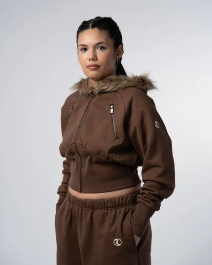 Revengex Crop Fur Jacket [Mocha] (5)