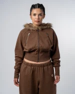 Revengex Crop Fur Jacket [Mocha] (6)