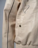 Revengex Faux Leather Jacket [Beige] (1)