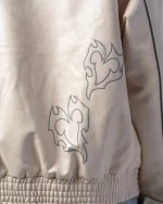 Revengex Faux Leather Jacket [Beige] (2)