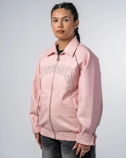 Revengex Faux Leather Jacket [Pink] (5)
