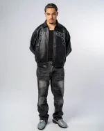 Revengex Faux Leather Jacket [Reflective] (3)