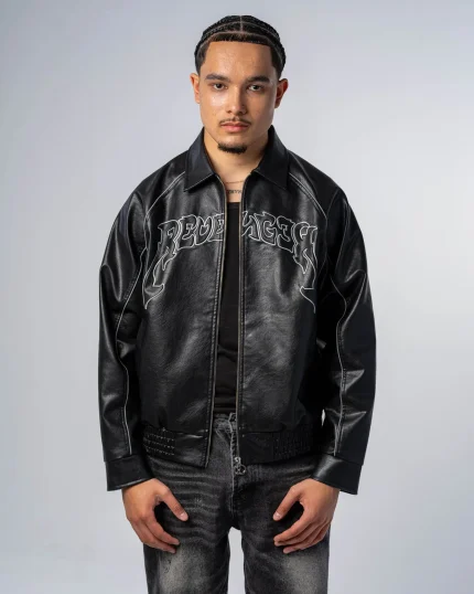 Revengex Faux Leather Jacket [Reflective] (7)