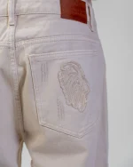 Revengex Flare Fit Zipped Jean [Beige] (2)