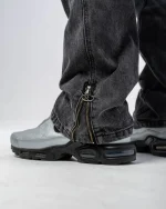 Revengex Flare Fit Zipped Jean [Black] (1)