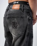 Revengex Flare Fit Zipped Jean [Black] (2)