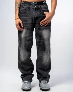 Revengex Flare Fit Zipped Jean [Black] (5)