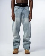 Revengex Flare Fit Zipped Jean [Blue] (1)