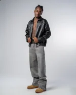 Revengex Flare Fit Zipped Jean [Gray] (4)