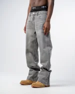 Revengex Flare Fit Zipped Jean [Gray] (6)