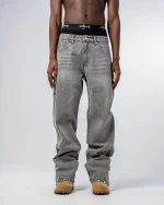 Revengex Flare Fit Zipped Jean [Gray] (7)