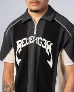 Revengex Patchwork Polo Shirt [Black] (1)