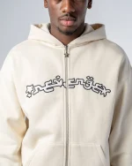 Revengex Zip Up Hoodie [Beige] (3)