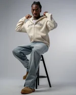 Revengex Zip Up Hoodie [Beige] (4)