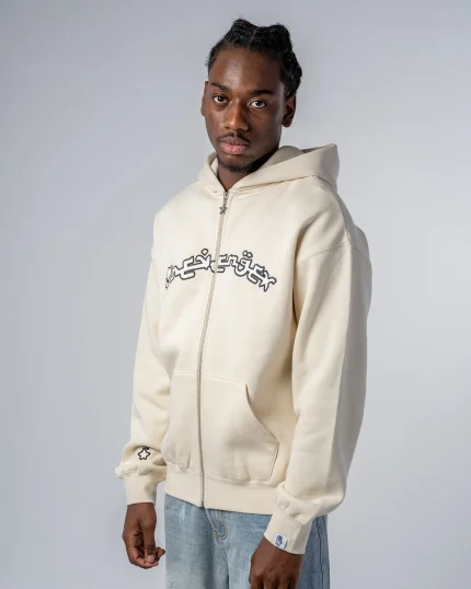Revengex Zip Up Hoodie [Beige] (6)