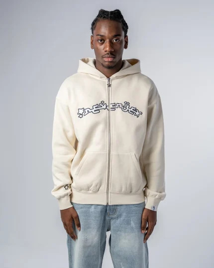 Revengex Zip Up Hoodie [Beige] (7)
