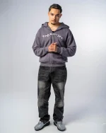 Revengex Zip Up Hoodie [Grey] (5)