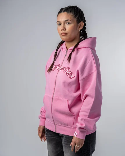 Revengex Zip Up Hoodie [Pink] (7)