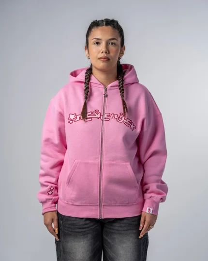 Revengex Zip Up Hoodie [Pink] (8)