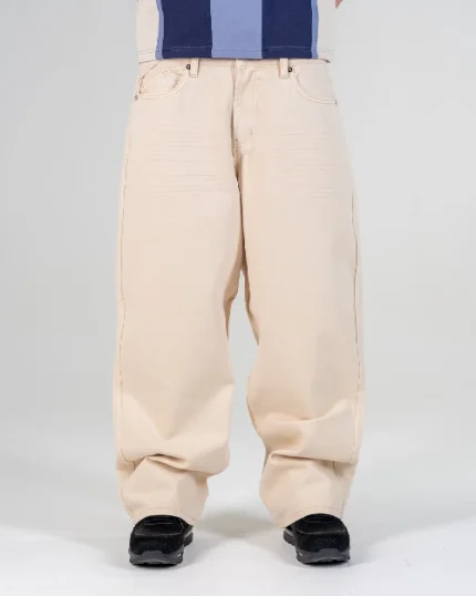 Revengex Baggy Fit Jeans [Beige] (1)