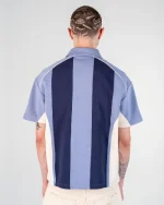 Revengex Patchwork Polo Shirt [Blue] (4)