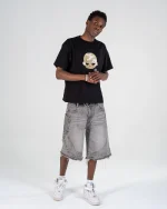 Revengex Ripped Baggy Jorts [Grey] (1)