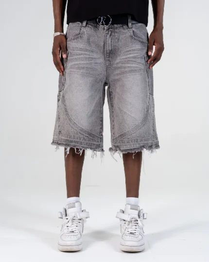 Revengex Ripped Baggy Jorts [Grey] (6)